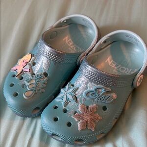 CROCS Kids Slippers - Blue and Silver